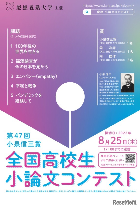 小泉信三賞全国高校生小論文コンテスト