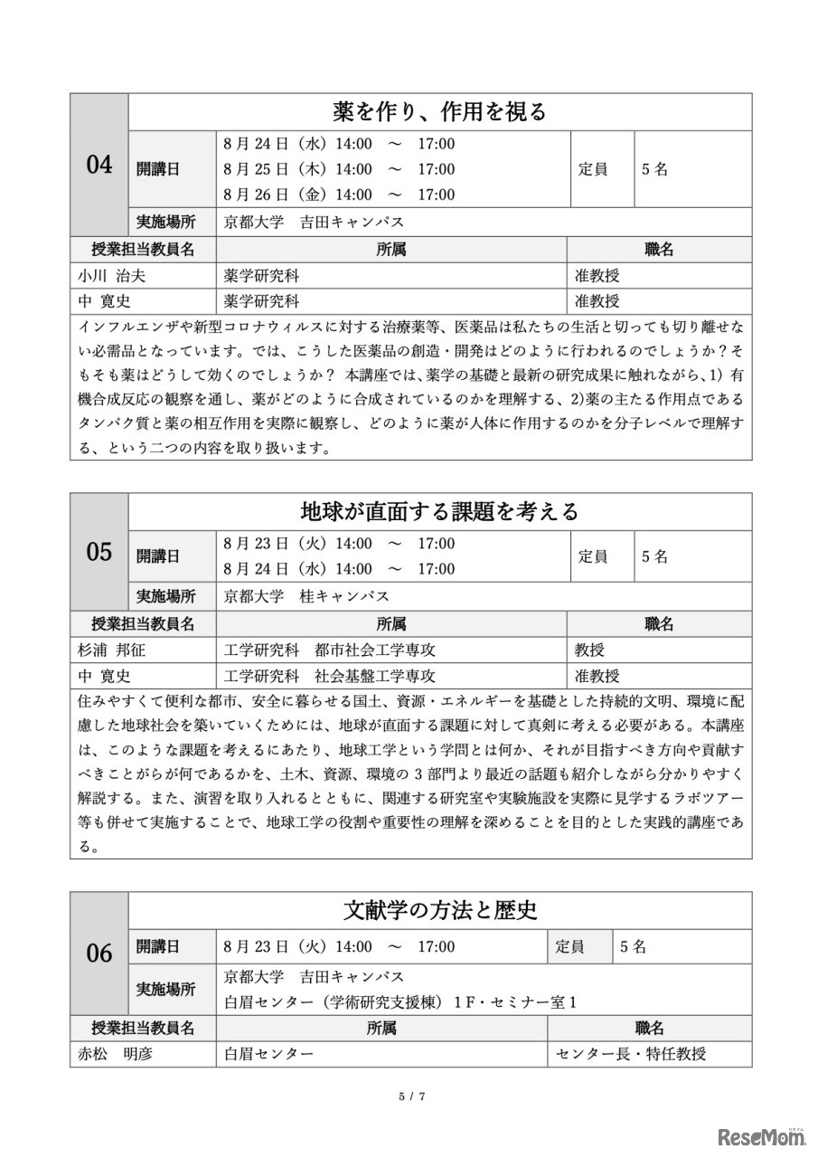 ELCAS2022【演習型】講座一覧