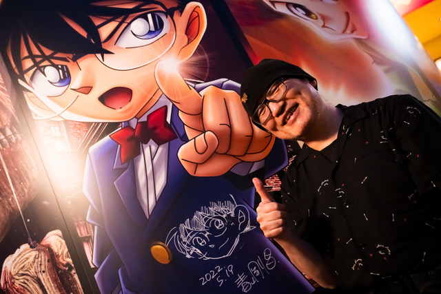 『名探偵コナン・ワールド』訪問の青山剛昌氏原作／青山剛昌「名探偵コナン」(小学館「週刊少年サンデー」連載中)（C）2022 青山剛昌／名探偵コナン製作委員会（C）SCRAP All rights reserved.