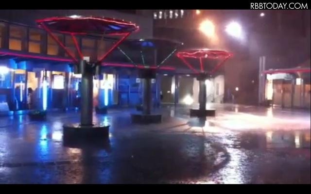 19日、台風4号の影響で関東も大雨に。写真は、東京都中野坂上（20時頃）の様子