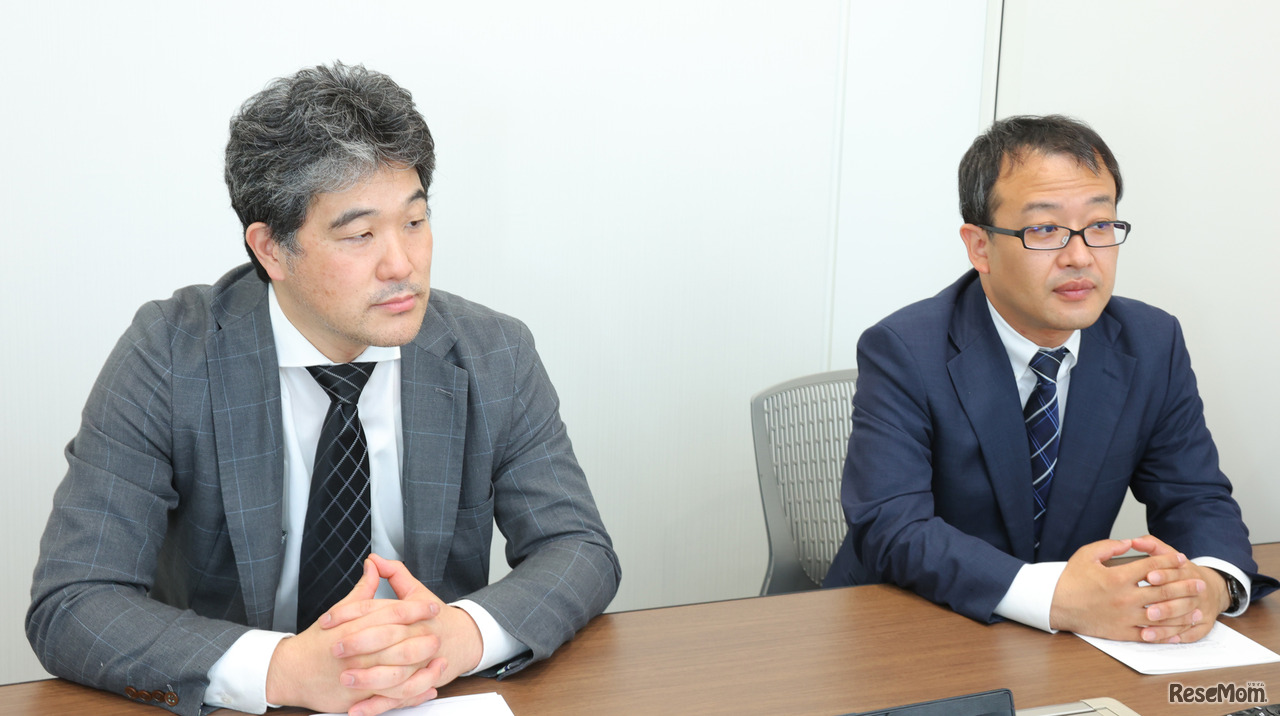 湘南ゼミナール  特色検査責任者 兼 横浜翠嵐Vコース教務責任者の北原剛輔氏（左）と教務支援部長の藤森正雄氏（右）