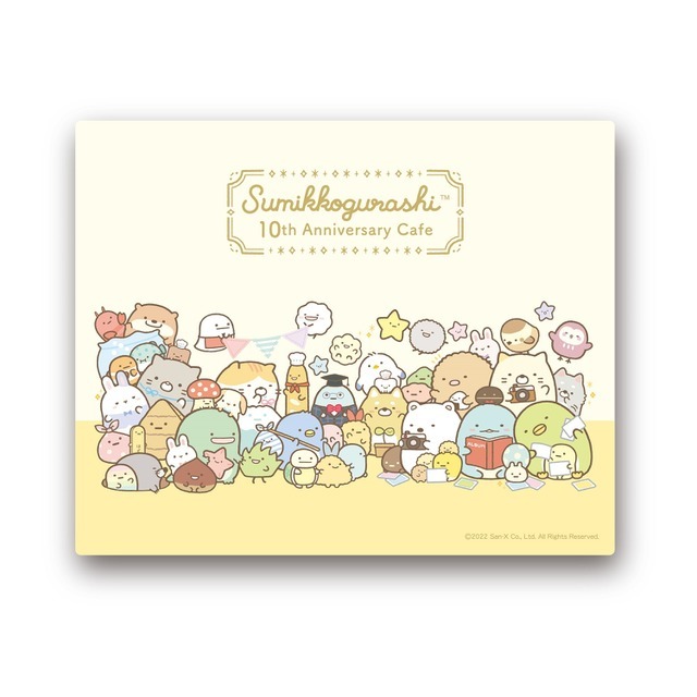 「すみっコぐらし 10th Anniversary Cafe」キャンパスアート（C）2022 San X Co., Ltd. All Rights Reserved.