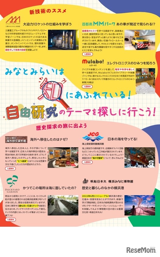 みなとみらいは“知”にあふれている！自由研究のテーマを探しに行こう