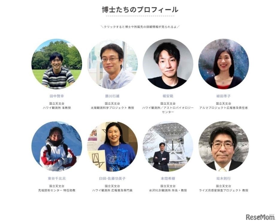 博士たちのプロフィール