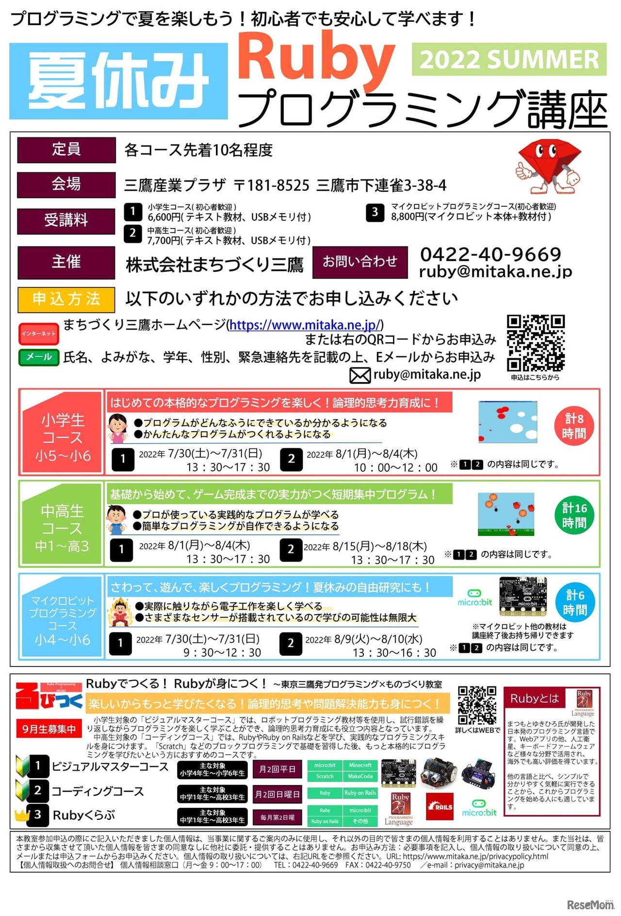 夏休みRubyプログラミング講座