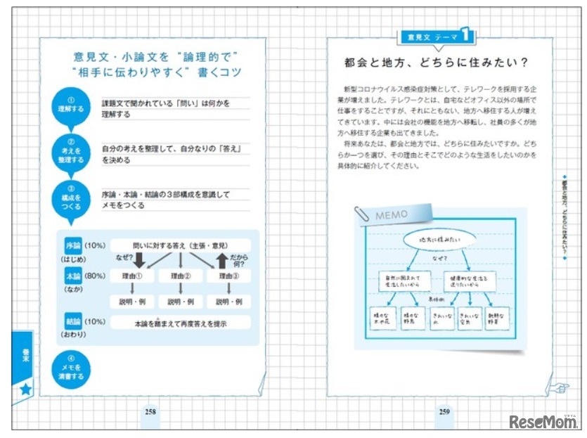意見文や小論文対策にも役立つ