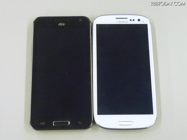 「GALAXY SII WiMAX」との比較