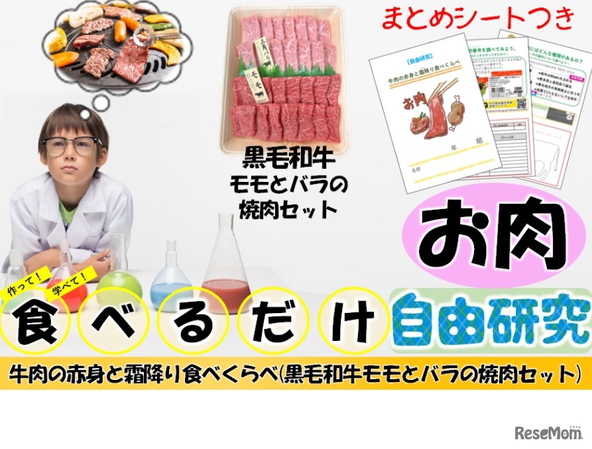 牛肉の赤身と霜降り食べくらべ「黒毛和牛モモとバラの焼肉セット」