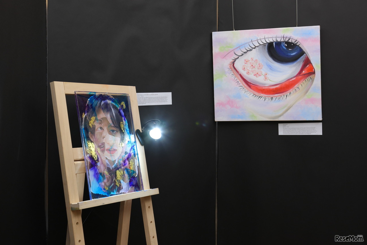 エキシビション（作品展）の生徒作品の一部