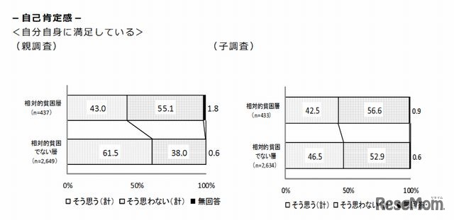 自己肯定感に関する回答結果