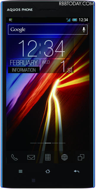 Android 4.0搭載「AQUOS PHONE 104SH」