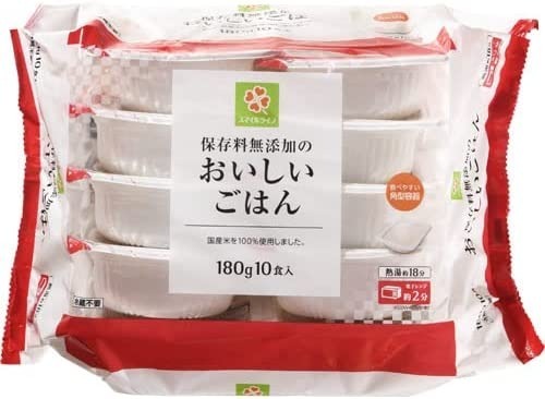 スマイルライフ 保存料無添加のおいしいごはん 180g×10コパック