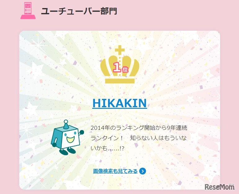 ユーチューバー部門