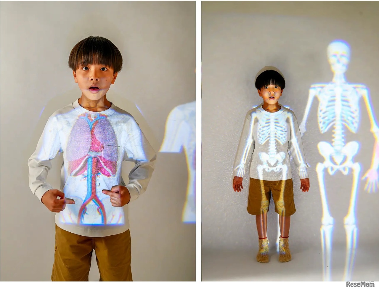 自分の体に投影