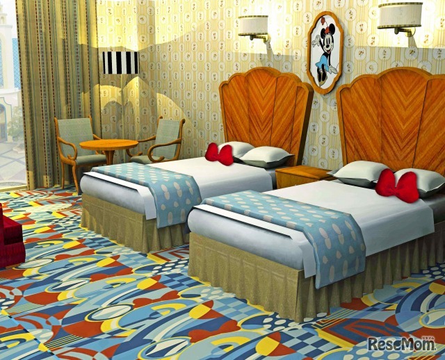 ディズニーアンバサダーホテル「ミニーマウスルーム」