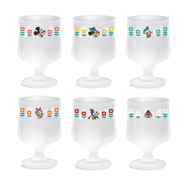 「『ミッキー＆フレンズ』OH MY CAFE」オリジナルグラス（全6種）（C）Disney