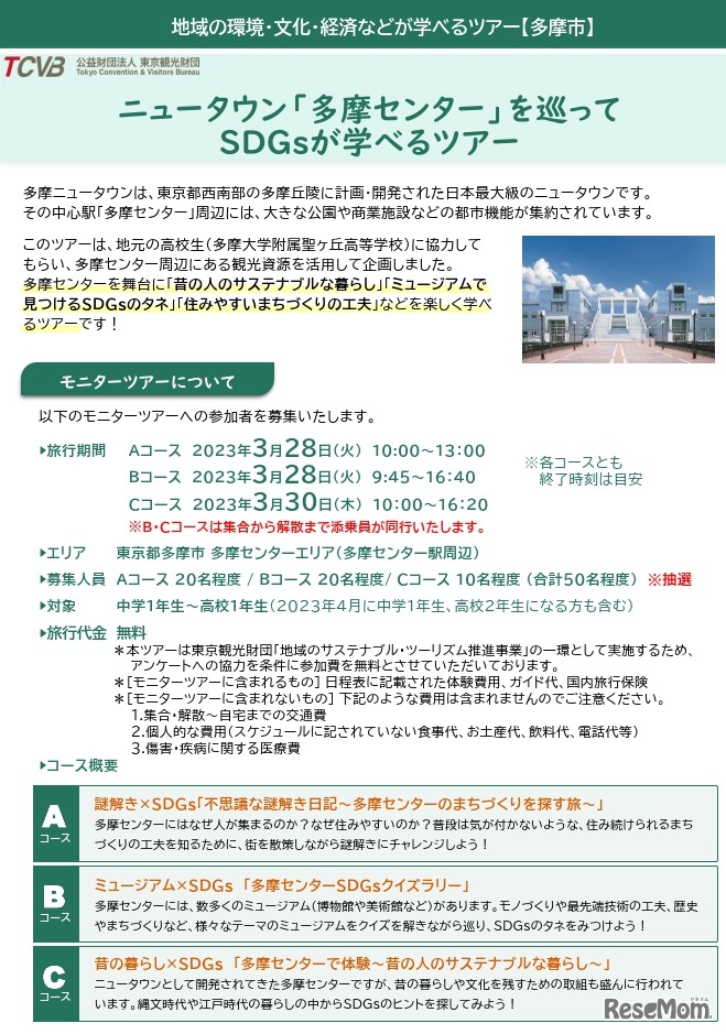 ニュータウン「多摩センター」を巡ってSDGsが学べるツアー