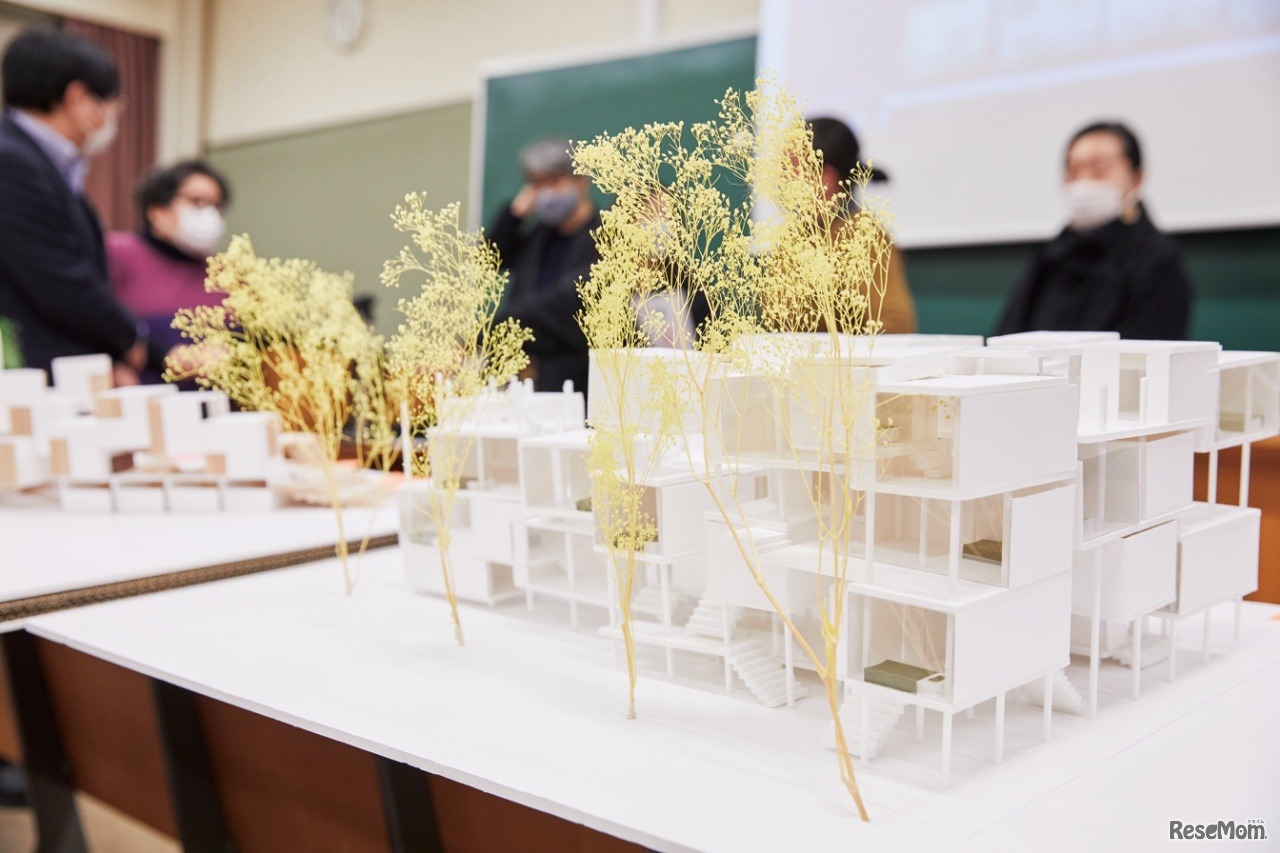 建築設計の授業のようす