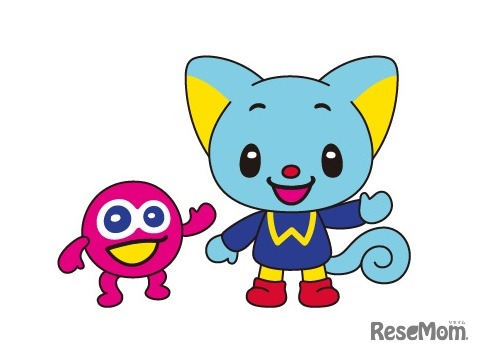 教材に登場するキャラクター【右】ぐるぐるしっぽが特徴のEddy（エディ）【左】お友だちのPita（ピタ） (c) 2023 SANRIO CO.,LTD. 著作（株）サンリオ