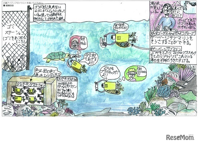 第3回　樫尾俊雄賞（最優秀賞）「オンラインゲームで集めろ！世界の海中プラゴミ!!」小林拓眞さんの作品