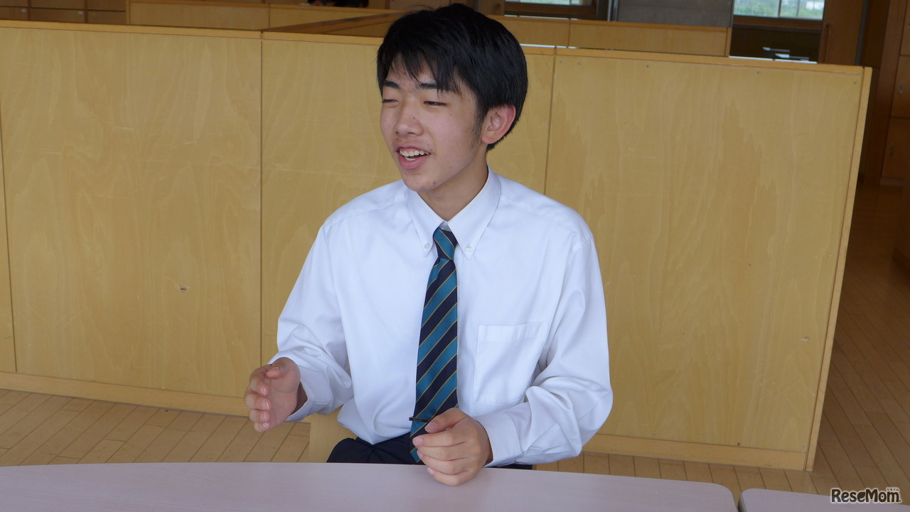 海陽学園 中学3年生 鶴田明人さん