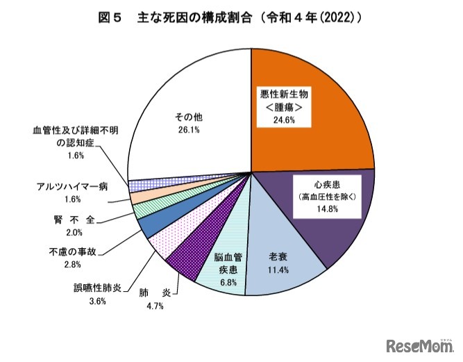 おもな死因の構成割合