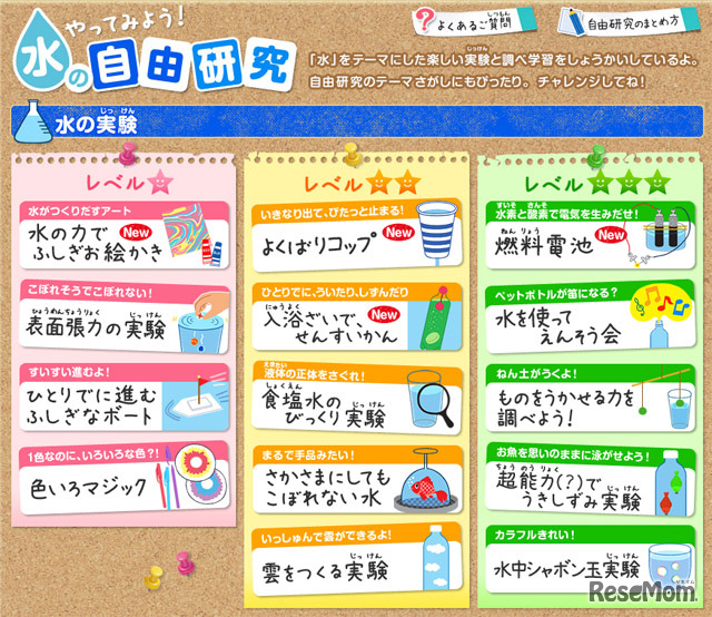 サントリー、やってみよう！水の自由研究