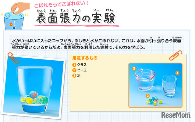 表面張力の実験