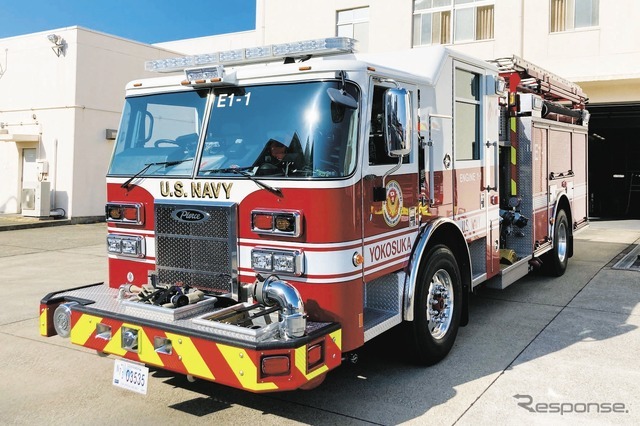 在日米軍消防隊の消防車
