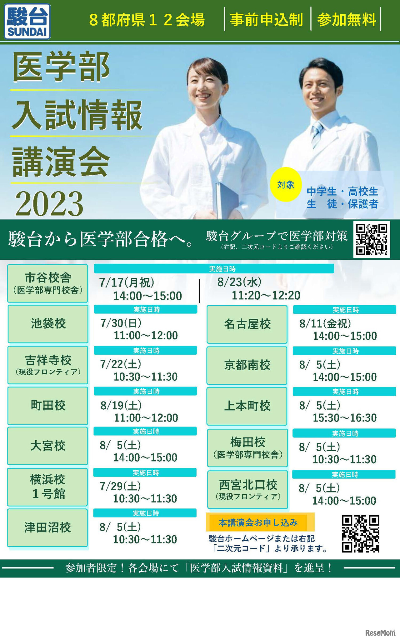 医学部入試情報講演会