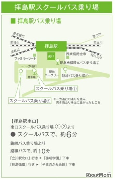 拝島駅スクールバス乗り場