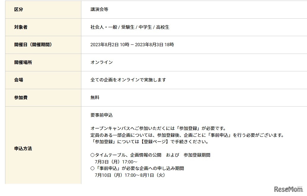 高校生のための東京大学オープンキャンパス2023