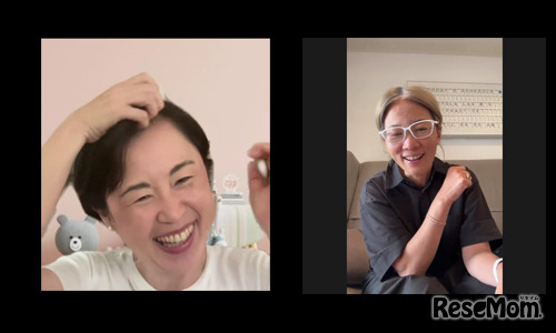 オンライン取材のようす