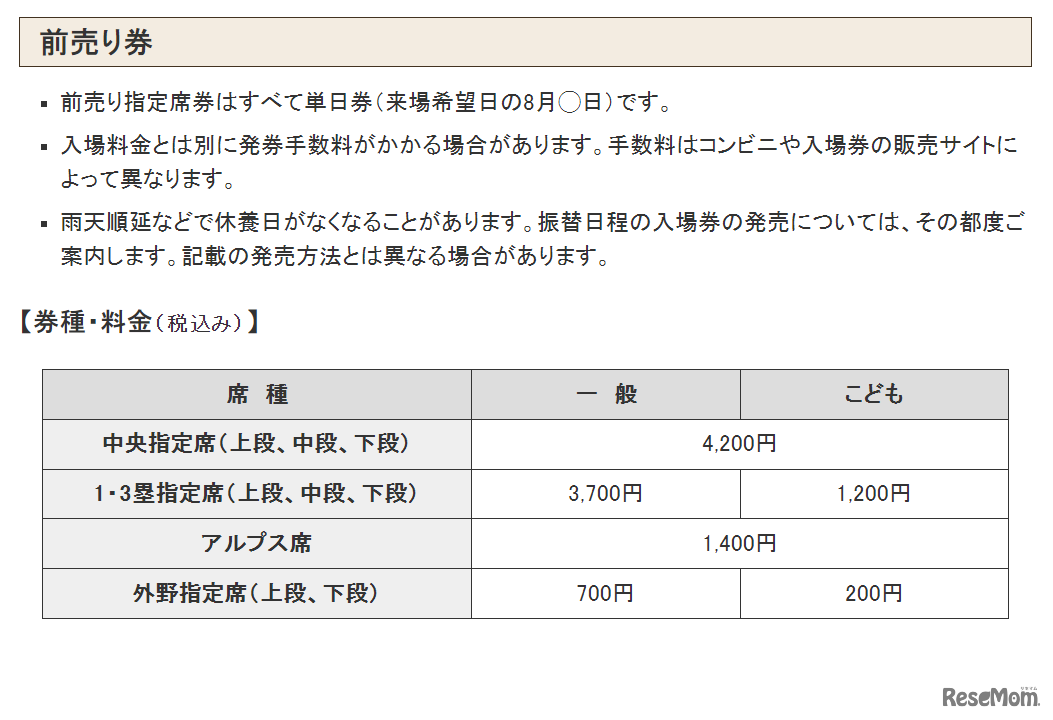 第105回全国高校野球選手権記念大会、前売券