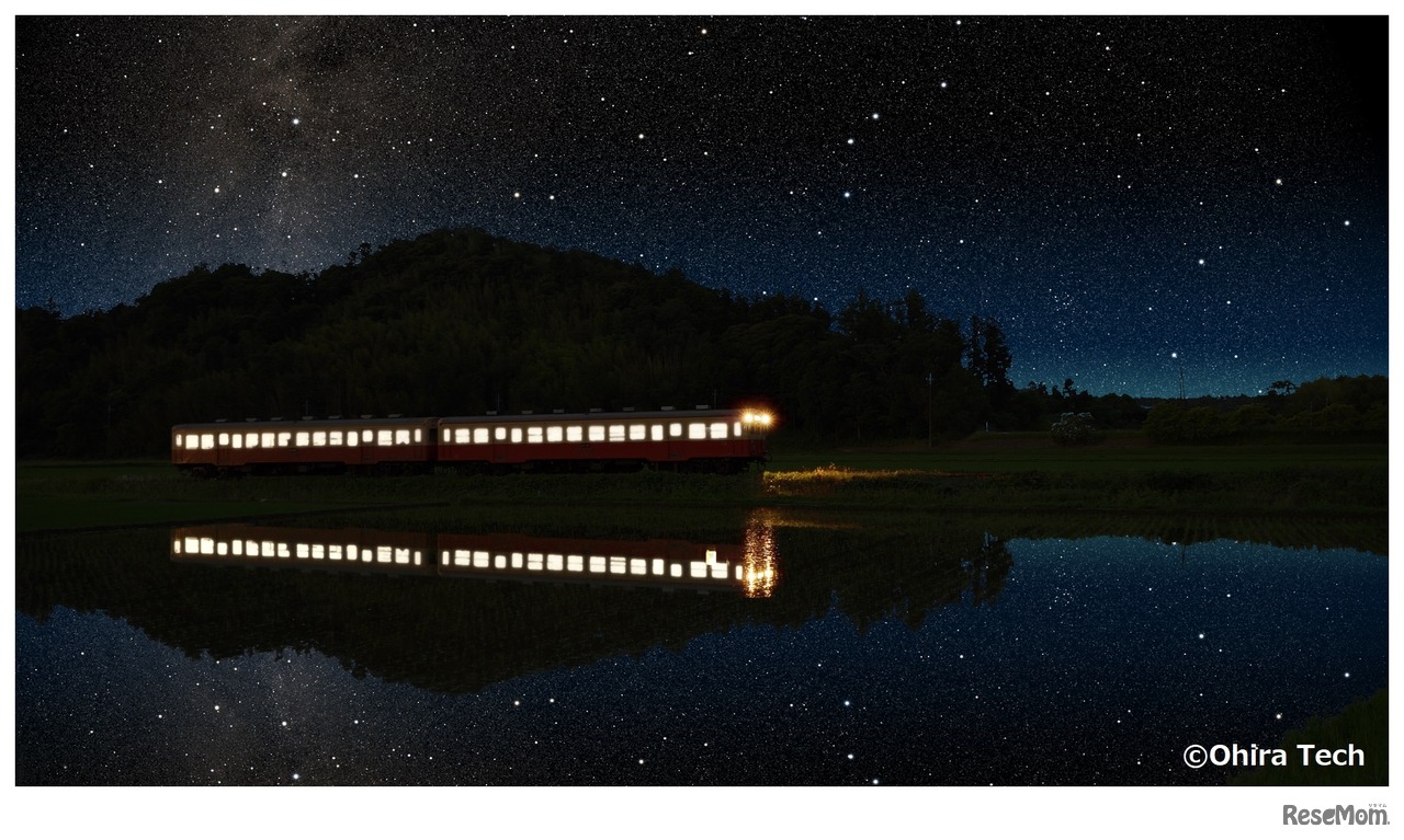 「千葉の星めぐり」小湊鉄道の線路沿い