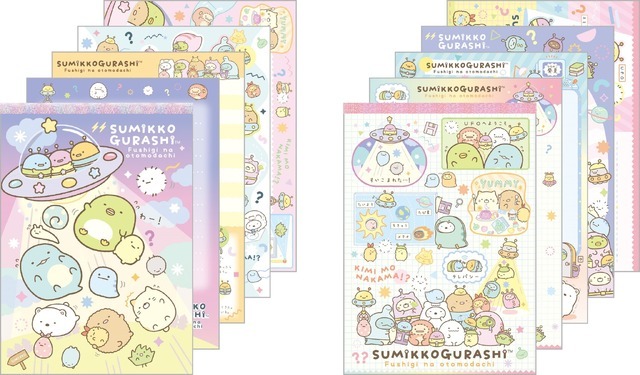 『すみっコぐらし』「ふしぎなおともだち」「メモパッド」各385円（税込）（C）2023 SAN-X CO., LTD. ALL RIGHTS RESERVED.