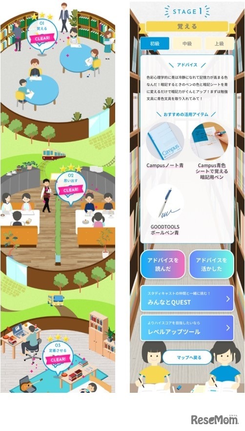 「覚える」「思い出す」「定着させる」の3ステージとコクヨお勧め文具