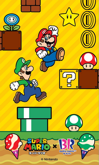 「スーパーマリオ×サーティワン」コラボキャンペーンが本日9月1日から開始！パワーアップアイテムをイメージした商品をラインナップ