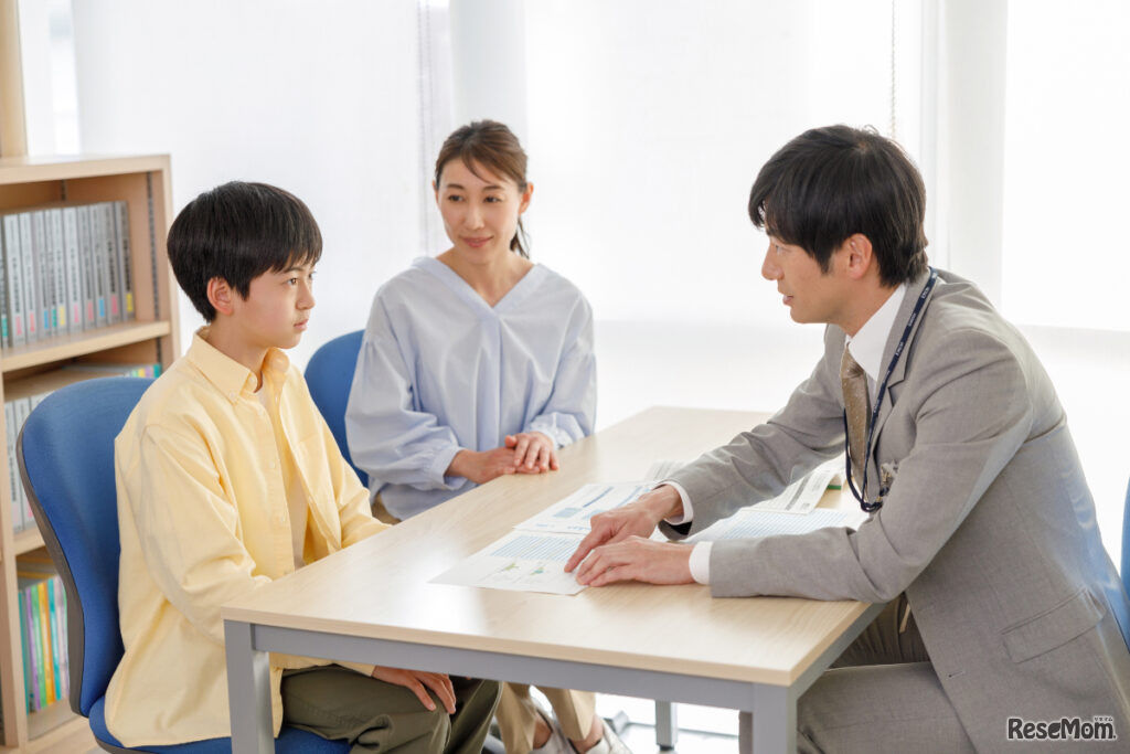 結果の個別面談のようす