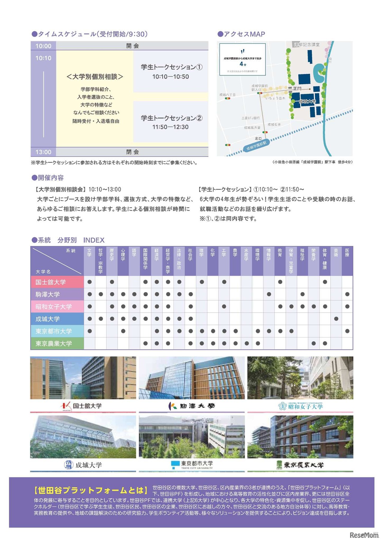 6大学合同進学説明会