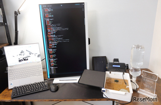 BenQのアイケアモニター GWシリーズ「GW3290QT」で実際に書いたプログラムと作品を見せていただいた