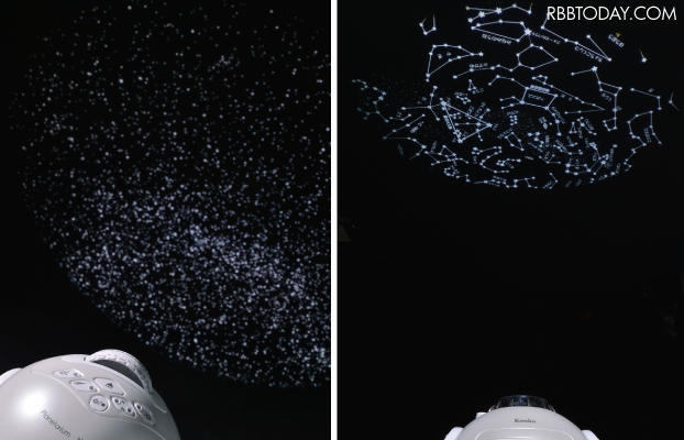 星や星座を投影するイメージ