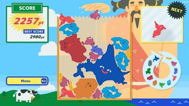 「千葉！滋賀！佐賀！」落ちモノ物理演算パズル『北海道ゲーム』Steamで発売―天から降り注ぐ都道府県をくっつけよう