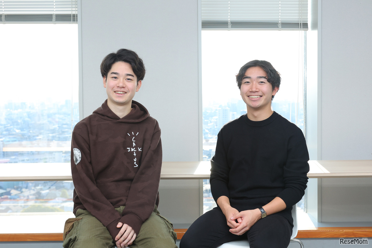 左から、海陽学園9期生の古橋慧士さんと鈴木太喜さん