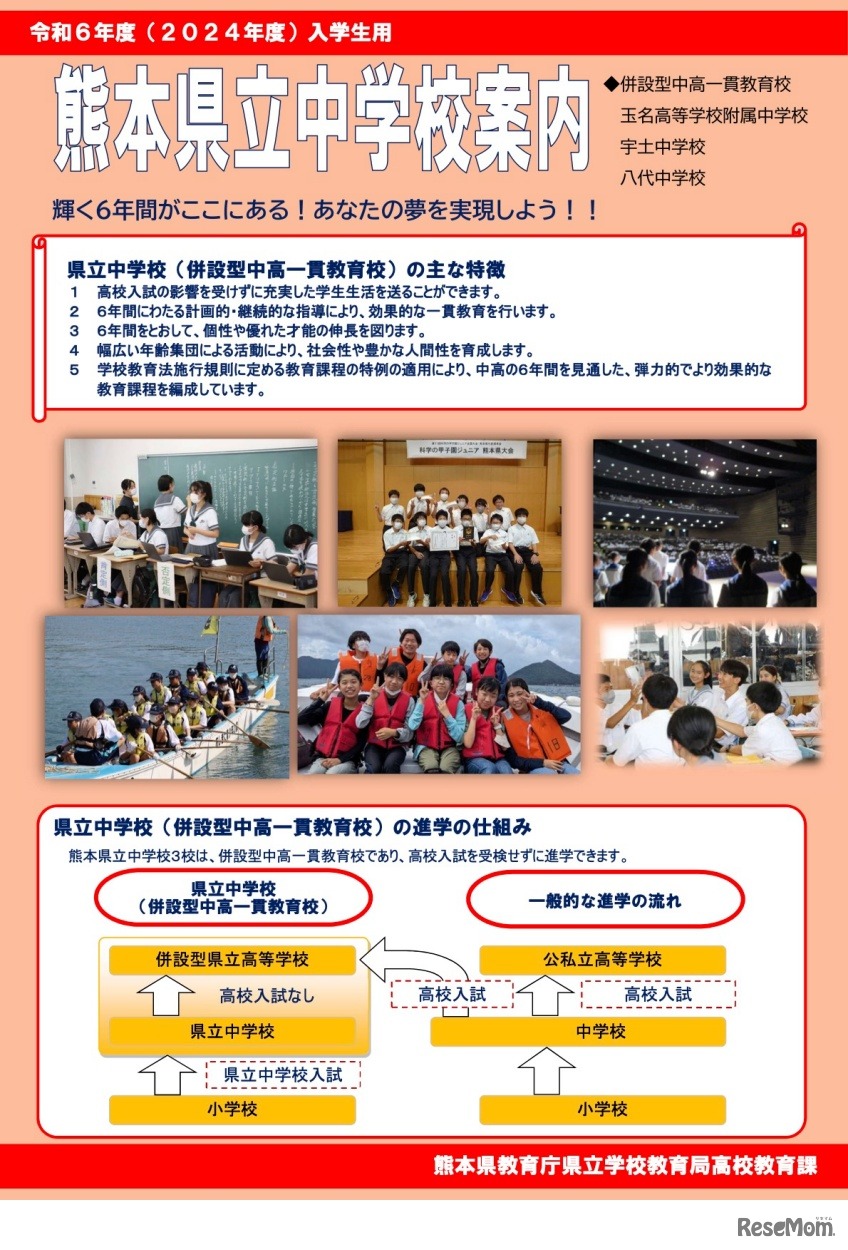 熊本県立中学校案内