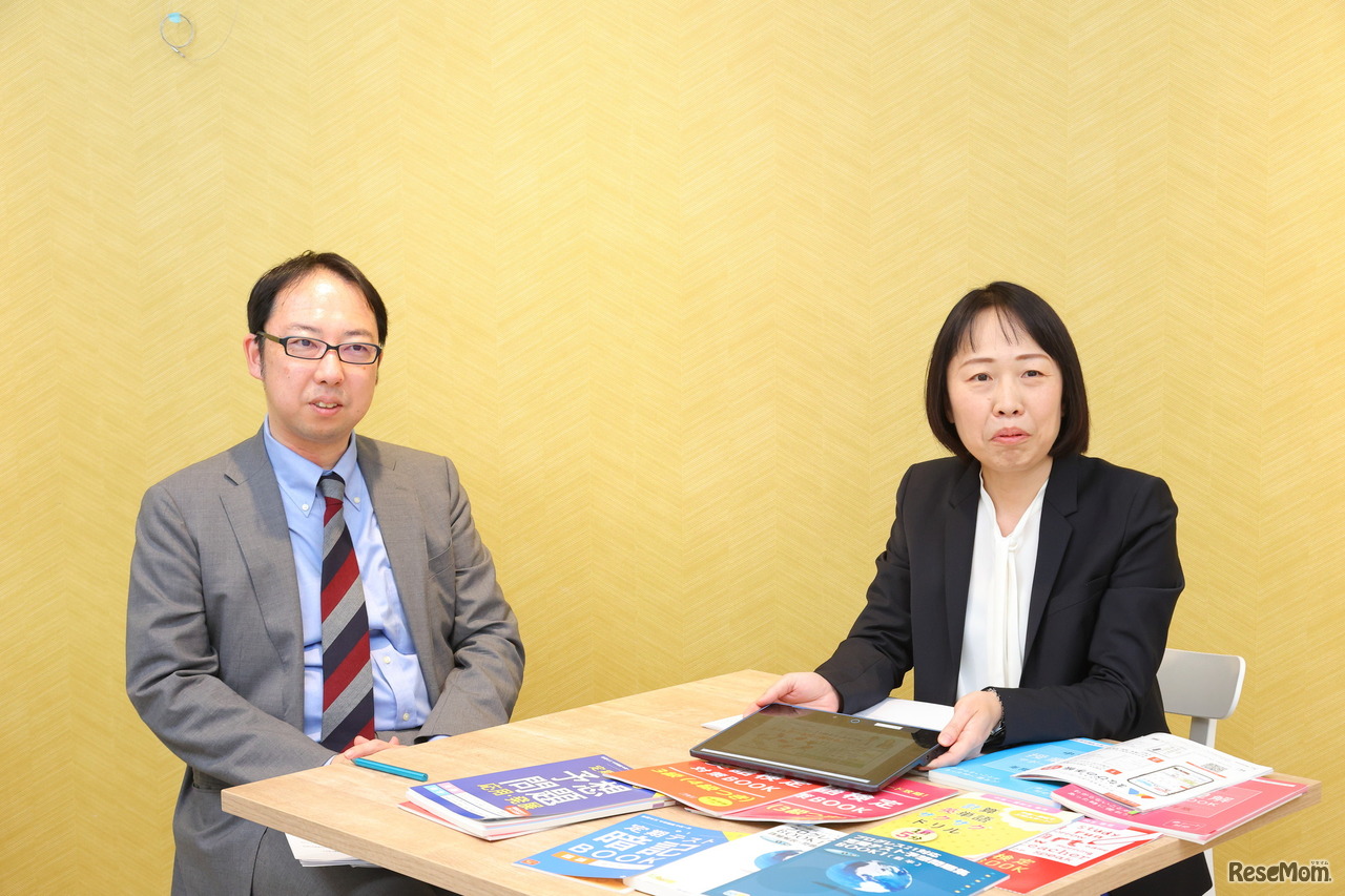 ベネッセコーポレーション 中学生商品部 中高一貫課 課長 松花康代氏と中学生事業本部 中学生マーケティング・営業部 中1営業課 山田晃生氏