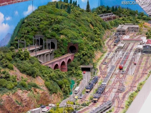 第13回国際鉄道模型コンベンション。信越本線碓氷峠（現在は廃止）と横川駅の情景