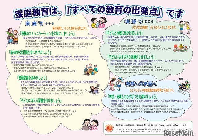 家庭教育啓発リーフレット