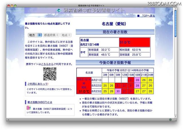 環境省熱中症予防サイト
