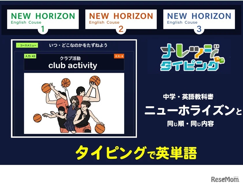 ナレッジタイピングfor English（東京書籍ニューホライズン版）